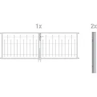 Alberts Zaundoppeltür "Madrid" Breite: 300cm, in verschiedenen Höhen