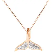 Collezione alessandro Kette mit Anhänger "Flosse" mit Glassteinen