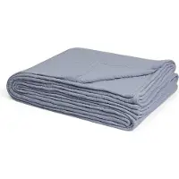 Yumeko Tagesdecken Musselin-Baumwolle 200x230 Blau - Eco, Bio & Fairtrade