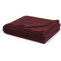 Yumeko Tagesdecken Musselin-Baumwolle 200x230 Rot - Eco, Bio & Fairtrade