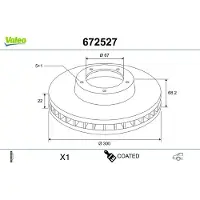 Valeo Bremsscheibe COATED 672527