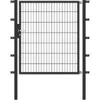 GAH Alberts Zauneinzeltür ALBERTS "Flexo", grau (anthrazit), B:125cm H:140cm, Stahl, Tore, Zauneinzeltür, 125 cm Breite, in versch. Höhen