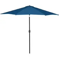 Springos Gartenschirm mit Kurbel und Knickfunktion Sonnenschirm XL Schattenspender Durchmesser 300 cm großer Terrassenschirm
