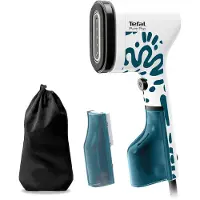 Tefal Pure POP Home & Travel DT2040E1, Tragbare Dampfbürste, 0,07 l, 0,25 min, Blau, Weiß, Tasten, Handschalter