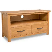 vidaXL TV-Schrank 90x35x48 cm Massivholz Eiche