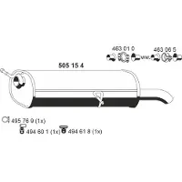 ERNST 505154 Endschalldämpfer passend für PEUGEOT 307 (3A/C) Auspuff