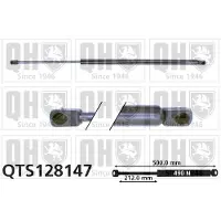 Quinton Hazell QTS128147 Gasfeder Heckklappendämpfer für RENAULT 19 II (B/C53) 500mm