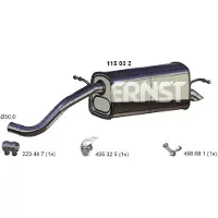 ERNST Endschalldämpfer 115032 für SEAT