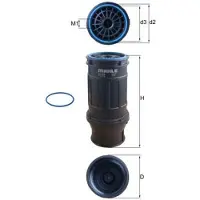 MAHLE ORIGINAL Kraftstofffilter CleanLine KC 629D