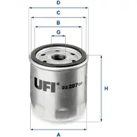 Ufi Moto Guzzi Griso 850/1100/1200cc Oil Filter Durchsichtig