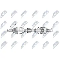 NTY NPW-SU-027 Antriebswelle Vorne Rechts für SUZUKI IGNIS II