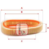 Sofima Luftfilter S 6360 A für OPEL Kadett E CC (T85) Filtereinsatz