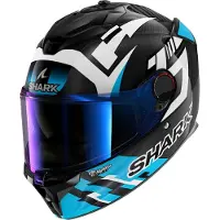 Shark Spartan Gt Pro Carbon Zarco Track Racer Carbon Weiß Blau DWB Größe S