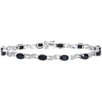 Diamant L'Eternel Armband aus 375 Gelbgold mit Diamant mit Saphir | Gr.: onesize