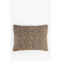 Sissy-Boy Jacquard-Kissen Mit Leoprint - Braun