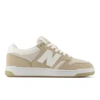 New Balance für Herren. BB480LV1 Leder-Sneakers 480 beige (38.5), Wohnung, Schnürsenkel, Lässig
