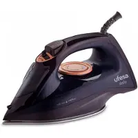 Ufesa PV1100C, Dampfbügeleisen, Keramik-Bügelsohle, 1,9 m, 120 g/min, Schwarz, 30 g/min