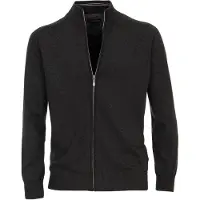 Casamoda Strickjacke Zip Anthrazit