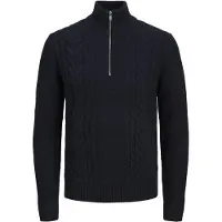 Jack & Jones Troyer "JJCRAIG KNIT HALF ZIP" mit Zopfmuster