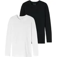 Schiesser Longsleeve 95/5 Originals in schwarz-weiss | Gr.: XXL