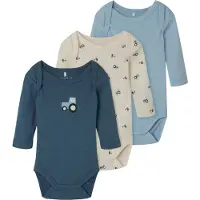 Name it Body l/ä - Noos - 3er-Pack - Jet Stream - - 50 - Body L/Ä