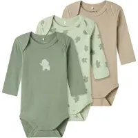 Name it Bodys l/ä - Noos - NbmBody - 3er-Pack - Sea Schaumstoff - - 56 - Body L/Ä