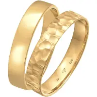 KUZZOI Ring 925 Sterling Silber Ring Set in Gold | Gr.: 64