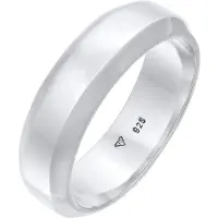 KUZZOI Ring Herren Bandring Basic 925 Silber Kuzzoi Silber