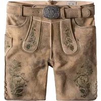 Stockerpoint Trachtenlederhose Girgl in senf gespeckt-grün | Gr.: 50