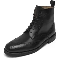 Henry Stevens Stiefel - Schnürboots Winston FBDB2 - Gr. 45 (EU) - in Schwarz - für Damen