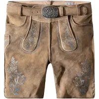 Stockerpoint Trachtenlederhose Girgl in senf gespeckt-grau | Gr.: 44