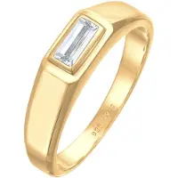 KUZZOI Ring 925 Sterling Silber Verlobungsring in Gold | Gr.: 60