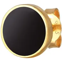KUZZOI Ohrringe Basic Kreis Geo Trend Emaille 925 Sterling Silber Kuzzoi Gold