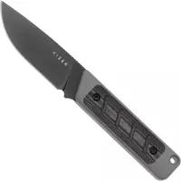 Kizer Cutlery Smolt K1063A1, Black 3V, Grey G10/Black Micarta Inlay Fahrtenmesser, Jonathan Styles Design
