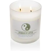 Colonial Candle Duftkerze "Bamboo Lotus" in Weiß - 453 g - onesize