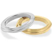 Calvin Klein 35000330 Damenring-Set Bicolor Stacking Twisted Ring