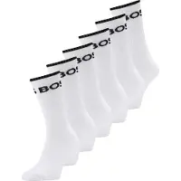 BOSS Businesssocken "6P QS Stripe CC", Herren, Gr. 39-42, weiß (weiß_100), Baumwollmischung, unifarben, elastisch, Socken Businesssocken, mit Schriftzug