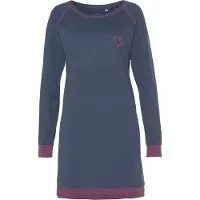 Vivance Nachthemd mehrfarbig Gr. 32/34 für Damen. Rundhals und Druck, Kontrastnähte, Kontraststreifen. Loose Fit. Nachhaltig.