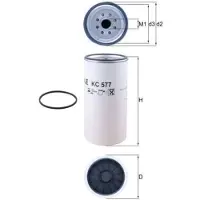 MAHLE ORIGINAL Kraftstofffilter KC 577D