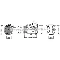 PRASCO FDAK171 Scroll90v Klimaanlage Klimakompressor R134a für FORD Transit Mk6 Kasten (V347, V348, FA) MONDEO III Kombi (BWY) MONDEO III (B5Y)