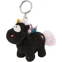 Nici schlüsselanhänger Unicorn Yin 9 x 10 cm Polyester schwarz/rosa