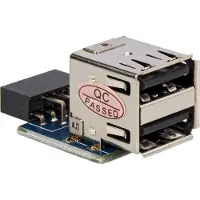 DeLOCK 41825 - USB Pinheader Buchse auf 2x USB 2.0 Buchse