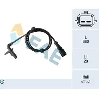 FAE ABS Sensor Raddrehzahl Hinten Rechts für RENAULT Clio III Schrägheck (BR0/1, CR0/1) 78410