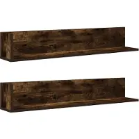 vidaXL Wandregale 2 Stk Räuchereiche 100x16,5x16,5 cm Holzwerkstoff 860044
