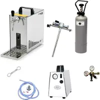 Ich-zapfe Komplett Set - Zapfanlage, Bierzapfanlage, Bierkoffer, Durchlaufkühler PYGMY 25 1-leitig Trockenkühler, 35 Liter/h, Zapfkopf:5 Liter Adapter