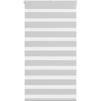 vidaXL Doppelrollo Hellgrau 90x100 cm Stoffbreite 85,9 cm Polyester