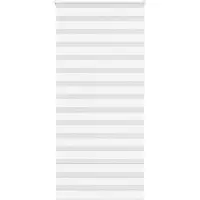 vidaXL Doppelrollo Weiß 95x200 cm Stoffbreite 90,9 cm Polyester