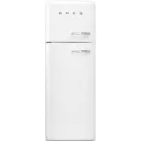 Smeg FAB30LWH5 Freistehende KÃ1/4hl-/Gefrierkombi, 2 TÃ1/4ren, Weiß, 222 l Nutzinhalt KÃ1/4hlteil, 72 l Nutzinhalt Gefrierteil, 60,1 cm Breite, 4 Sterne, 37 dB Geräuschemissionen, Inverter-Motor