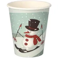 Starpak 50 Einweg-Trinkbecher Snowman 0,2 l