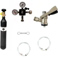 Ich-zapfe Zubehörpaket 1 mit Korb-Fitting 7 mm Bierschlauch und 0,5 kg Kohlensäureflasche